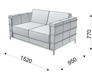 Диван двойной KVARTO. Фото 1