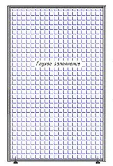 Глухой модуль (высота установки поперечины 820 или 1300 мм). Фото 1