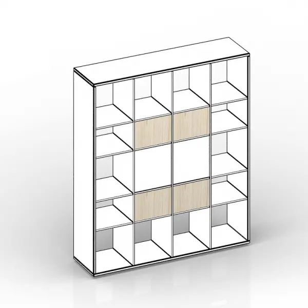 Комплект задних стенок (малых) для стеллажа - 4 штуки SPBAC3824. Фото 1
