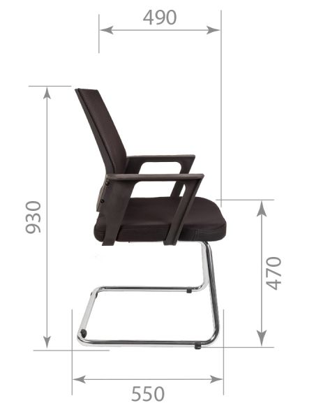 Кресло для посетителя РК 15 V хром. Фото 8