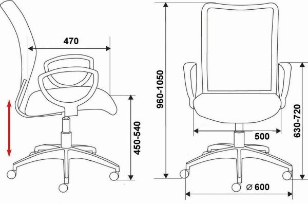 Кресло для сотрудника CH-599AXSN. Фото 13