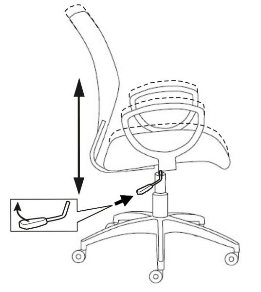 Кресло для сотрудника CH-599AXSN. Фото 14