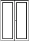 НАБОР " СРЕДНИХ " ДВЕРЕЙ ДЛЯ ШИРОКОГО ШКАФА 965 01182 LX. Фото 1
