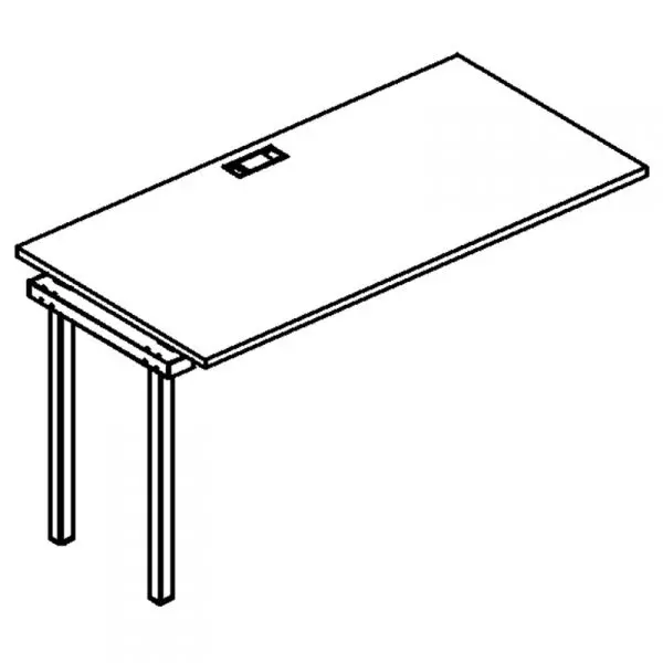 Секция стола рабочей станции на металлокаркасе DUE А4 Б2 013-1 БП. Фото 1