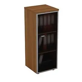 Шкаф для документов средний узкий со стеклянной дверью в рамке правой 0768. Фото 1