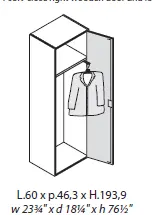 Шкаф высокий с гардеробом 156 746. Фото 1