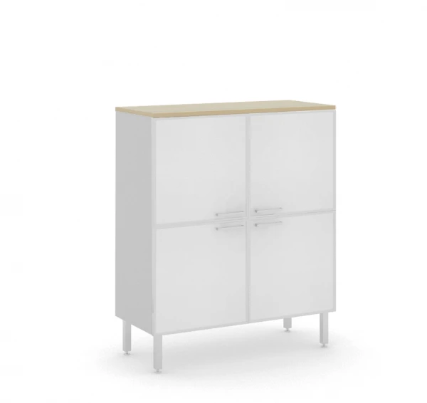 Шкаф TETTO H.117 glass doors, top WHITE. Фото 1