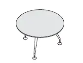 Стол для переговоров круглый, ножки крашенные 156376. Фото 1