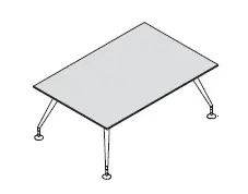 Стол для переговоров, ножки хромированные 156352. Фото 1