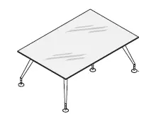 Стол для переговоров, ножки крашенные 156415. Фото 1