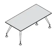 Стол, ножки хромированные 156305. Фото 1