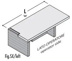 Стол руководителя левый (с закрытой фронтальной панелью) 159923. Фото 1