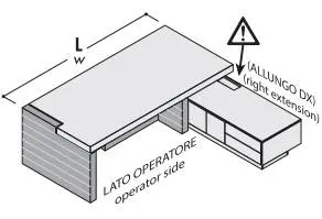 Стол руководителя правый (с тумбой и закрытой фронтальной панелью) 159933. Фото 1