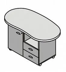 Тумба комбинированная мобильная О-31. Фото 1