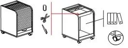 Тумба мобильная с руло-дверью FS507. Фото 1