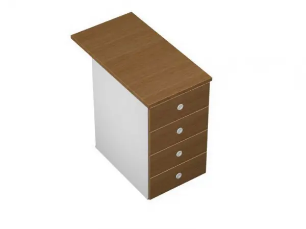 Тумба приставная 4-ящичная с крышкой и центральным замком КВ 224. Фото 1