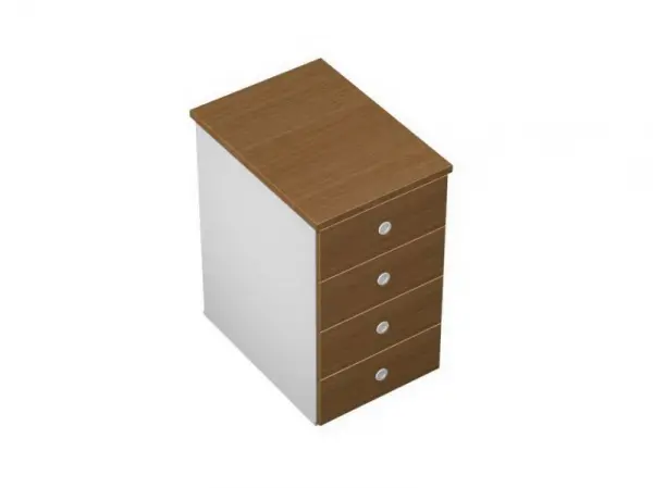 Тумба приставная 4-ящичная с крышкой и центральным замком КВ 232. Фото 1